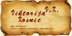 Viktorija Kosnić vizit kartica